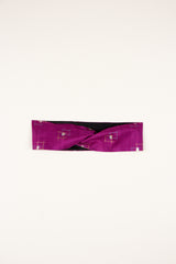 Velcro Twist Belt in Vintage Japanese Magenta Ikat