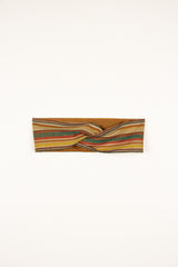 Velcro Twist Belt in Vintage Japanese Raw Silk Stripe