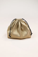 Pouf Clutch in Vintage Japanese Gold Shimmer Obi - 02