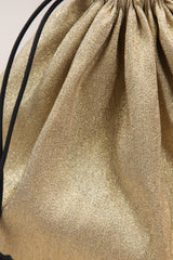 Pouf Clutch in Vintage Japanese Gold Shimmer Obi - 02