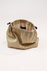 Pouf Clutch in Vintage Japanese Gold Shimmer Obi - 02