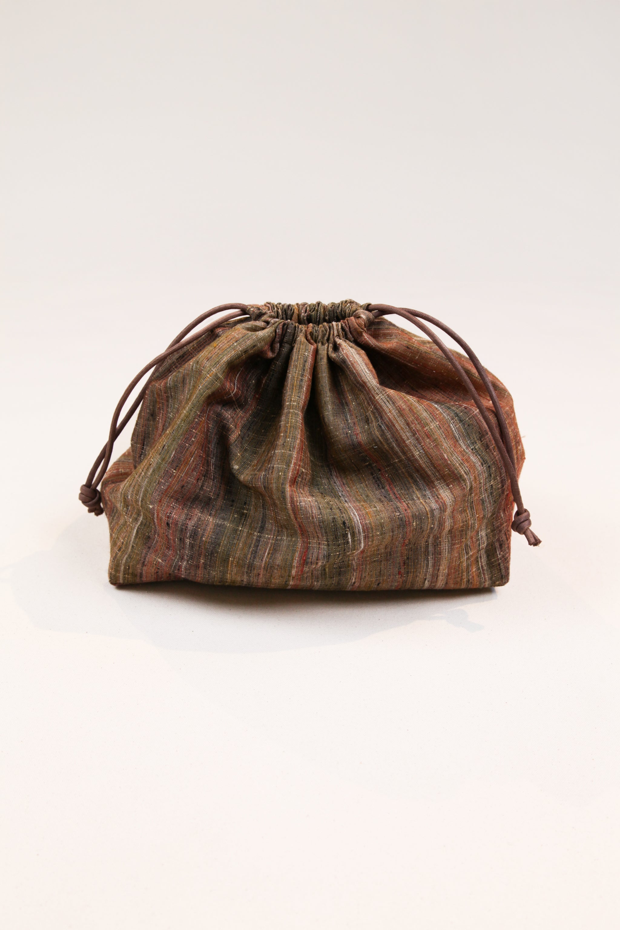Pouf Clutch in Vintage Japanese Autumnal Slub - 03