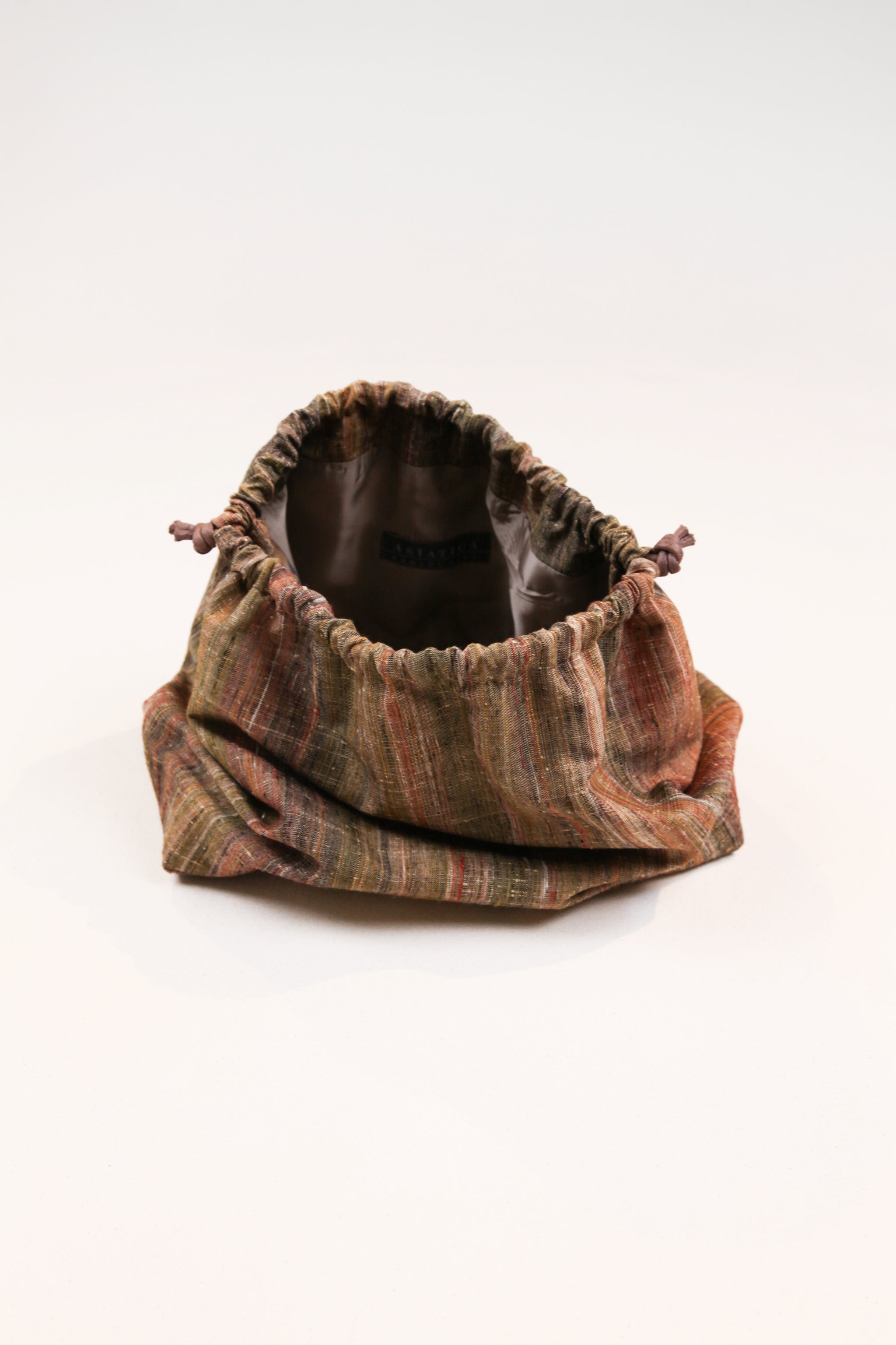 Pouf Clutch in Vintage Japanese Autumnal Slub - 03