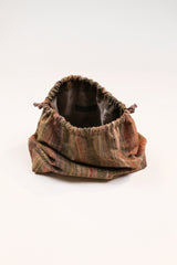 Pouf Clutch in Vintage Japanese Autumnal Slub - 03
