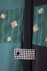 Sally Shirt in Vintage Japanese Sea Green Silk Mix