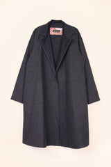 Reed Topper in Charcoal Striped Coating