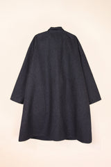 Reed Topper in Charcoal Striped Coating