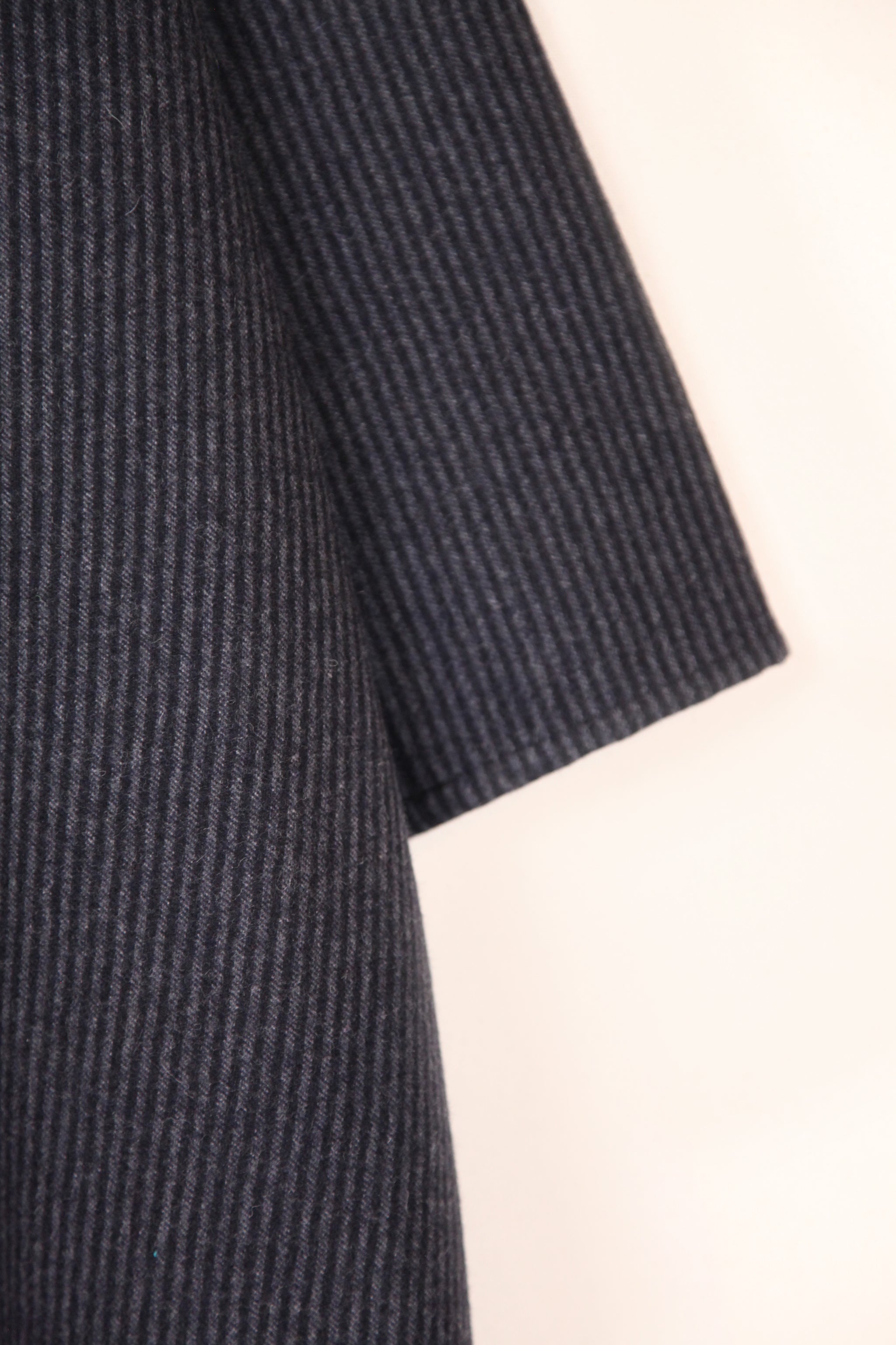 Reed Topper in Charcoal Striped Coating