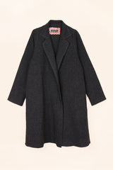 Reed Topper in Charcoal Waffle Weave Wool