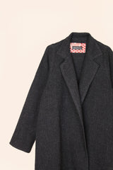 Reed Topper in Charcoal Waffle Weave Wool