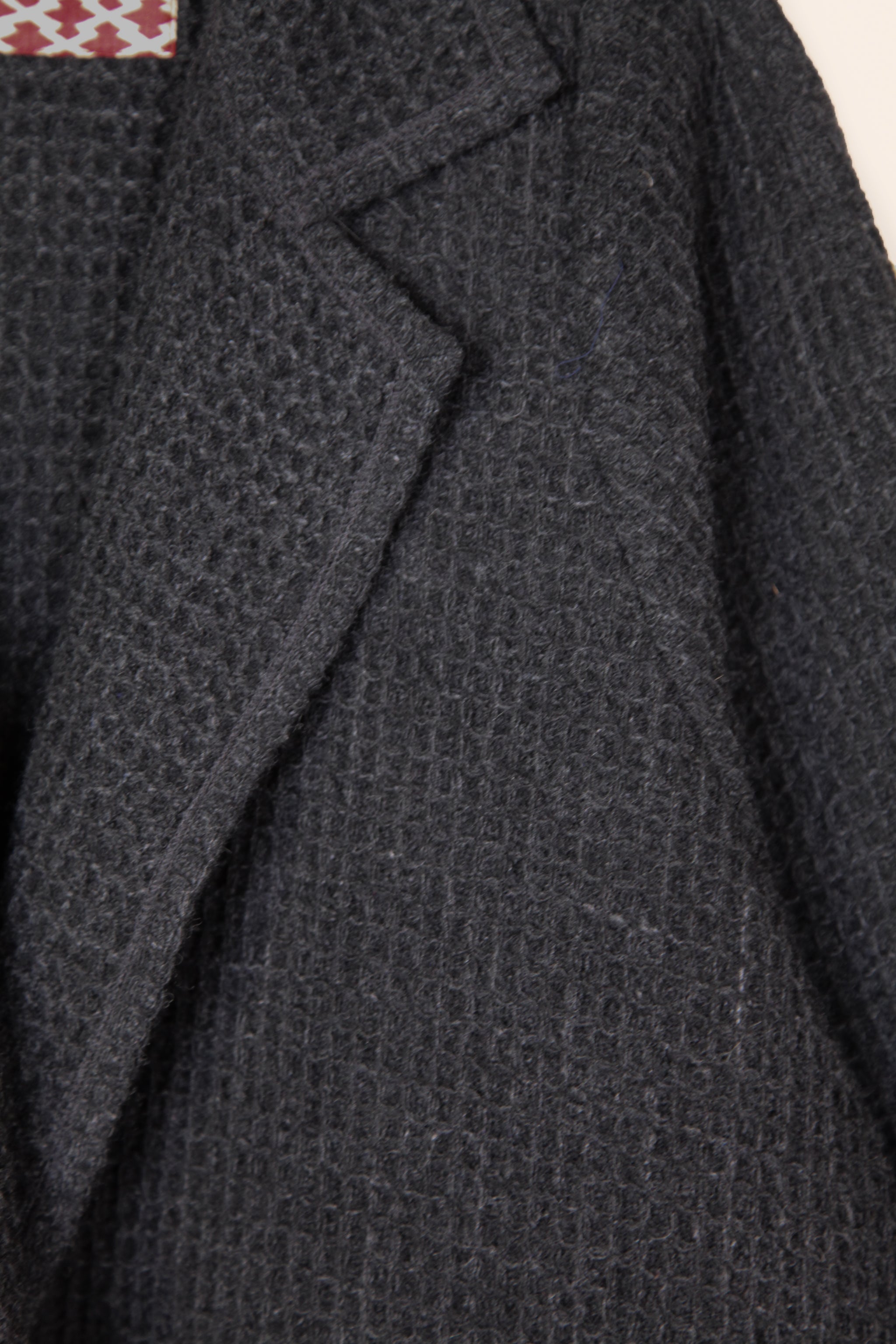 Reed Topper in Charcoal Waffle Weave Wool
