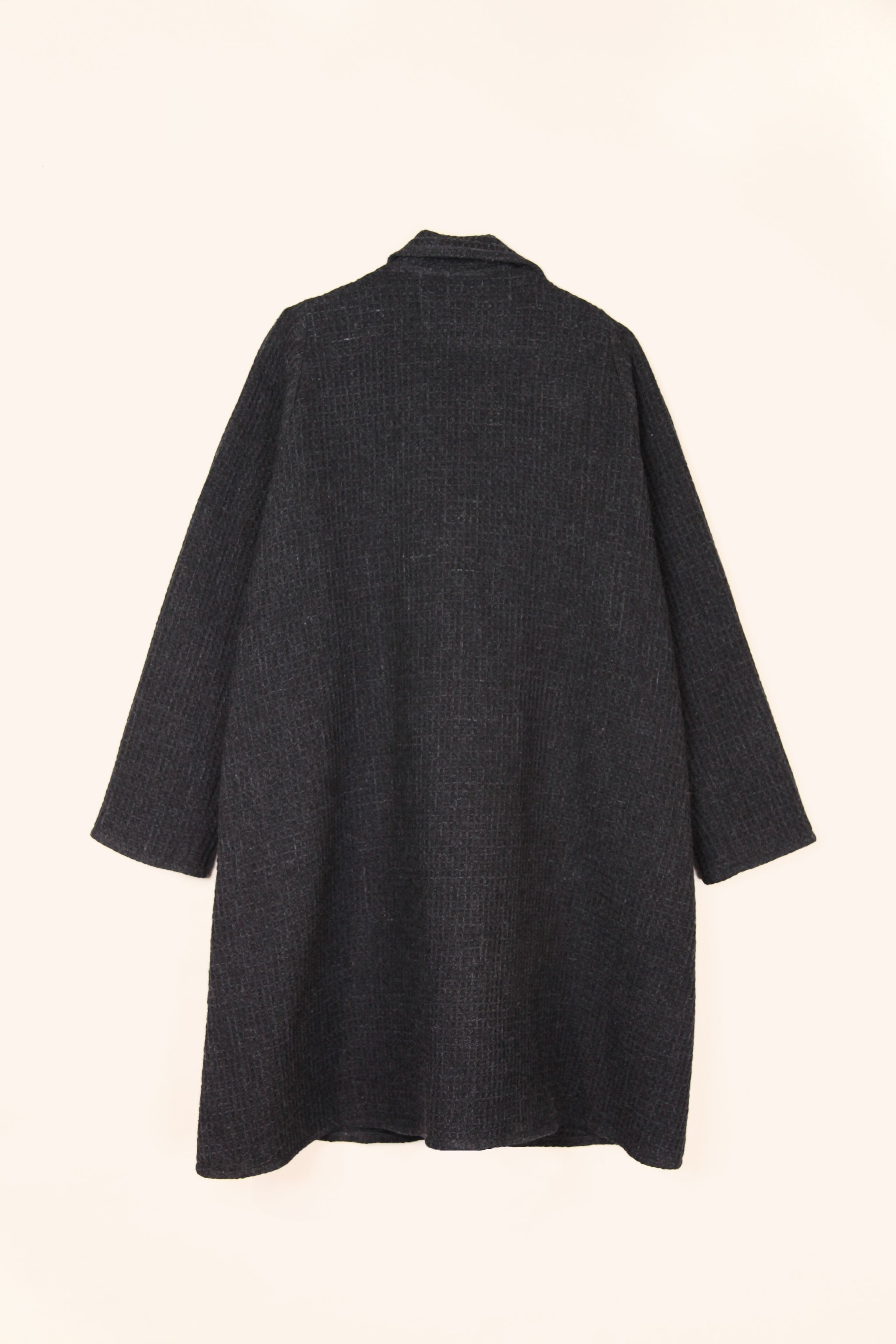 Reed Topper in Charcoal Waffle Weave Wool