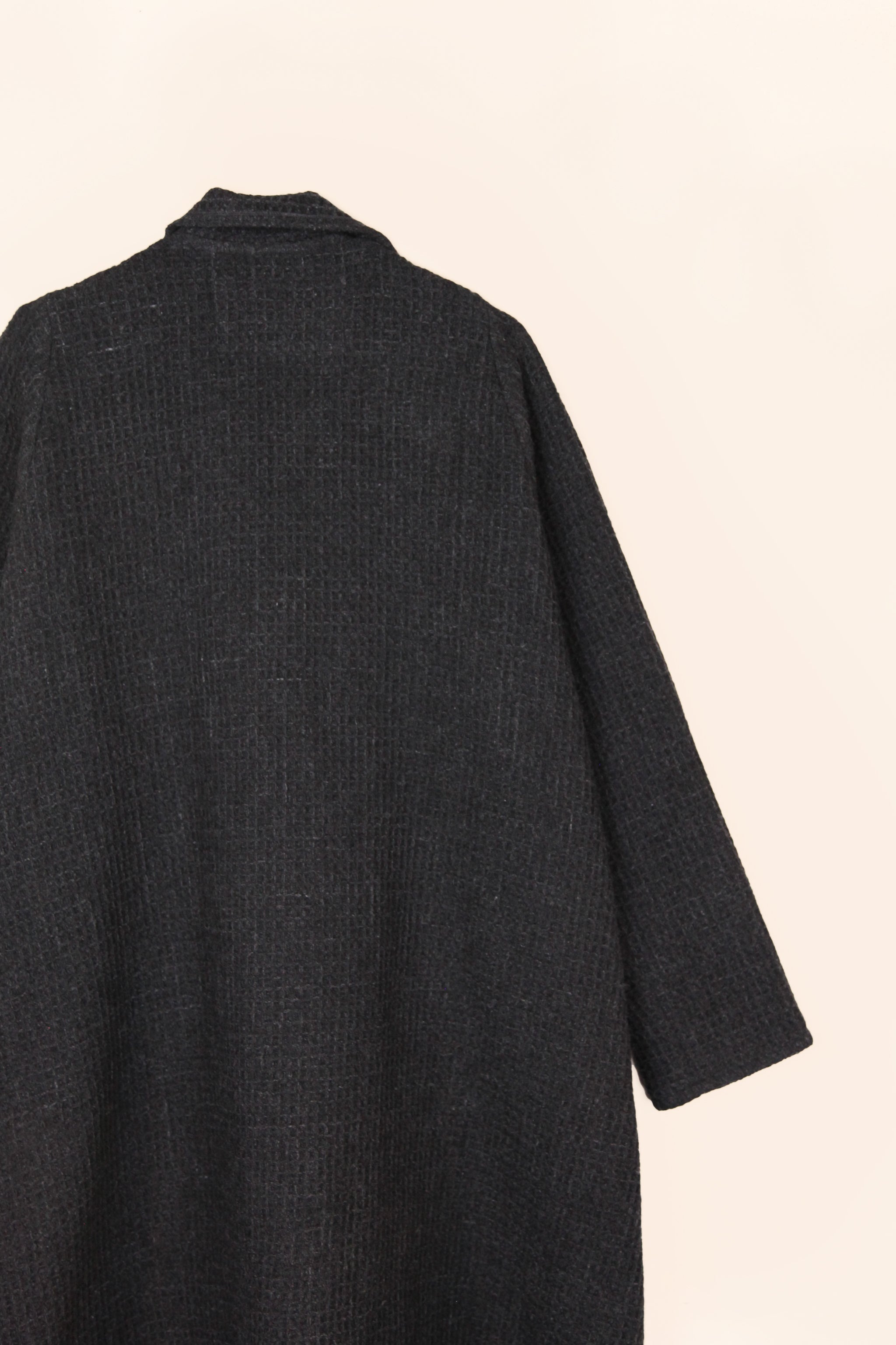 Reed Topper in Charcoal Waffle Weave Wool