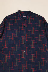 Japan Dress in Vintage Japanese Silk Ikat Stair Steps