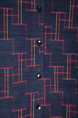 Japan Dress in Vintage Japanese Silk Ikat Stair Steps