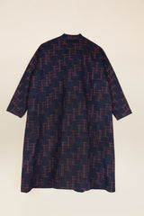 Japan Dress in Vintage Japanese Silk Ikat Stair Steps