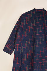 Japan Dress in Vintage Japanese Silk Ikat Stair Steps