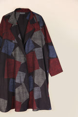 Reed Topper in Vintage Japanese Silk Tumbling Blocks