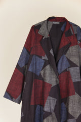 Reed Topper in Vintage Japanese Silk Tumbling Blocks