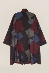 Reed Topper in Vintage Japanese Silk Tumbling Blocks