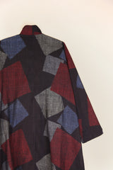 Reed Topper in Vintage Japanese Silk Tumbling Blocks