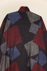 Reed Topper in Vintage Japanese Silk Tumbling Blocks