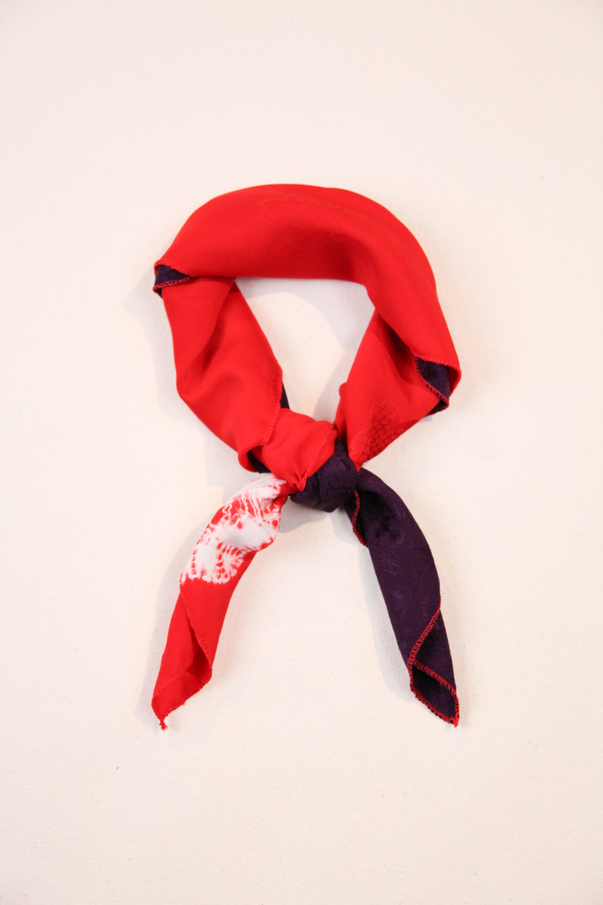 Bandana in Vintage Japanese Silk Duo. No.30