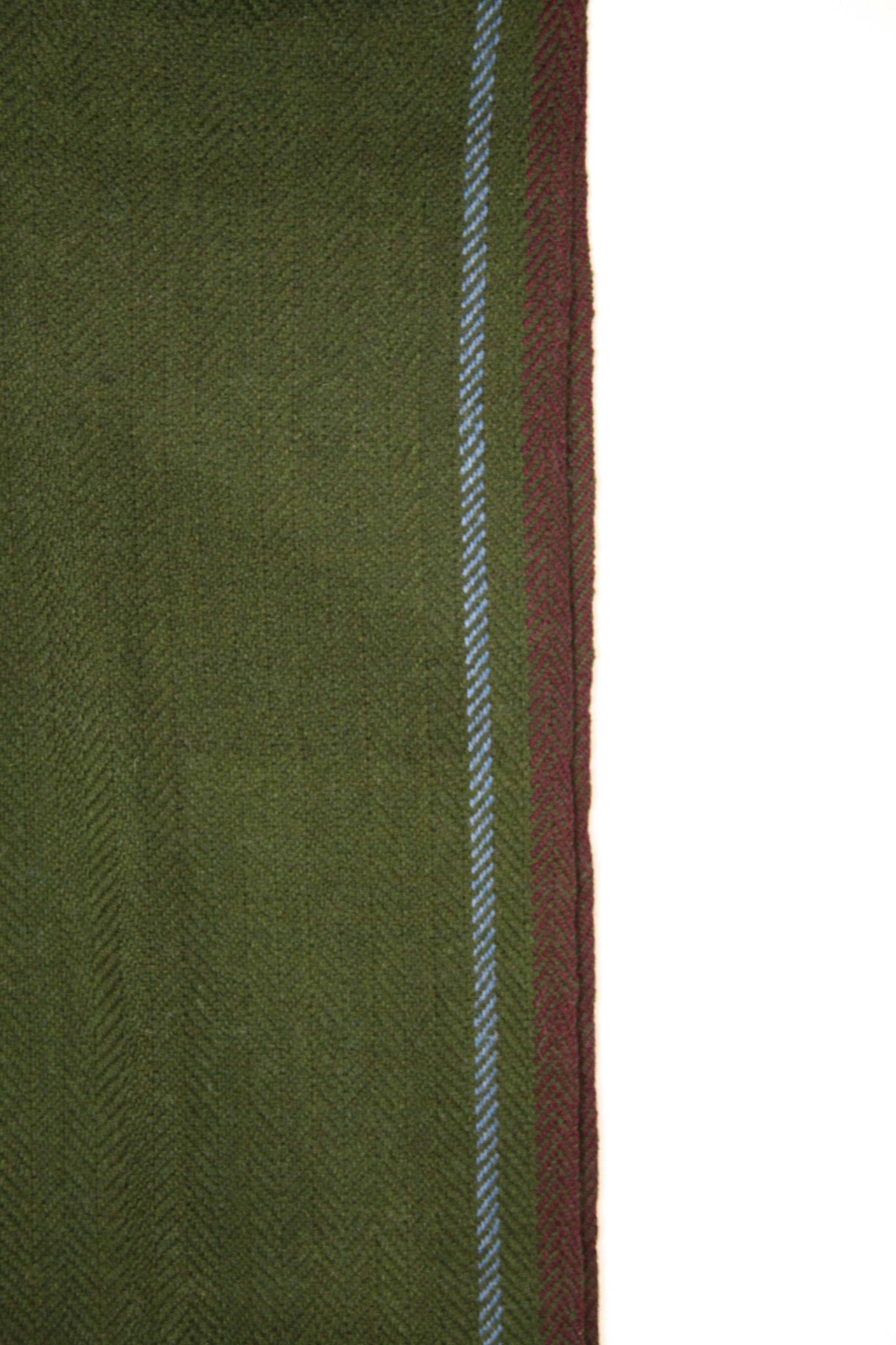Pashmina Wool in Green Herringbone