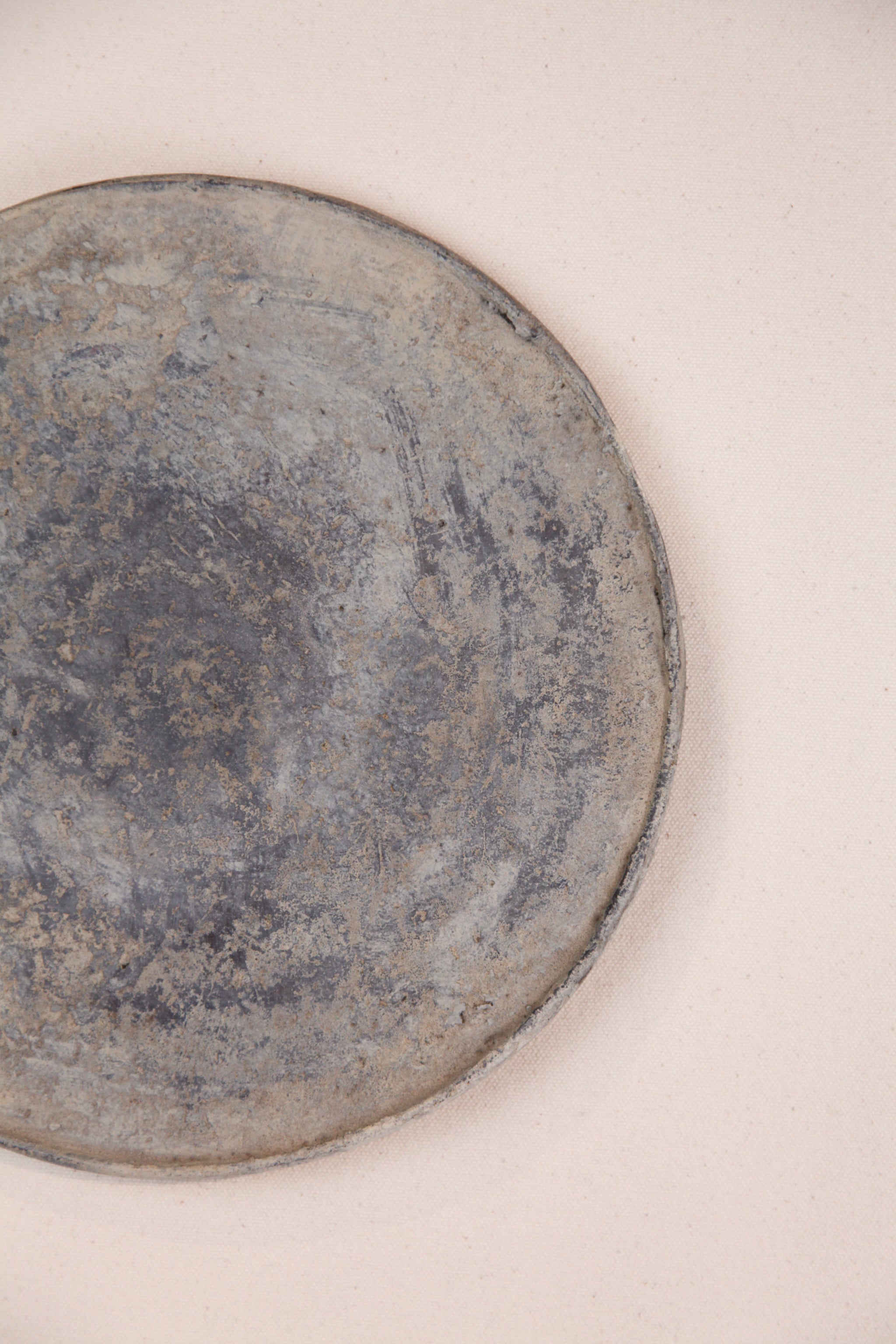 Large Urushi Plate - Cement