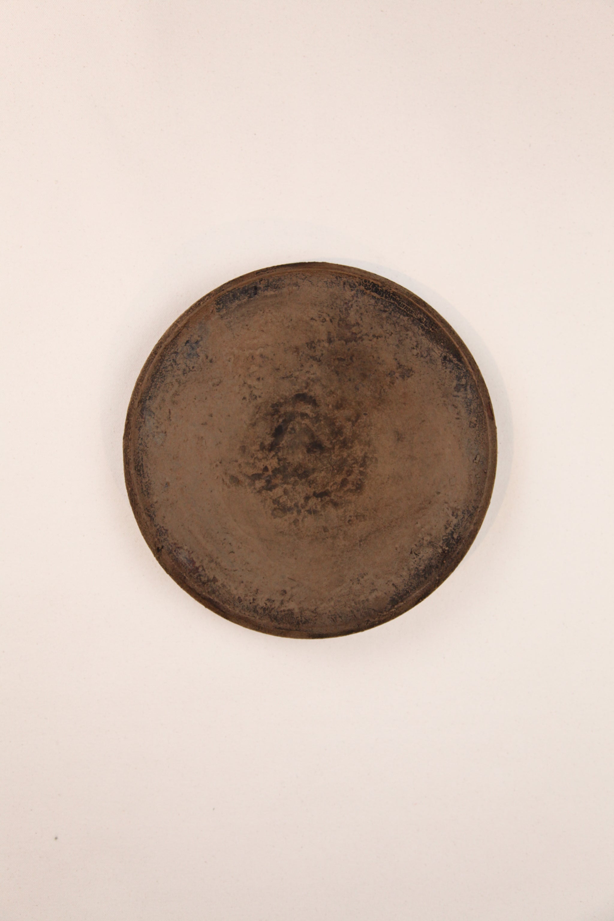 Small Urushi Platter on Pedestal - Sepia