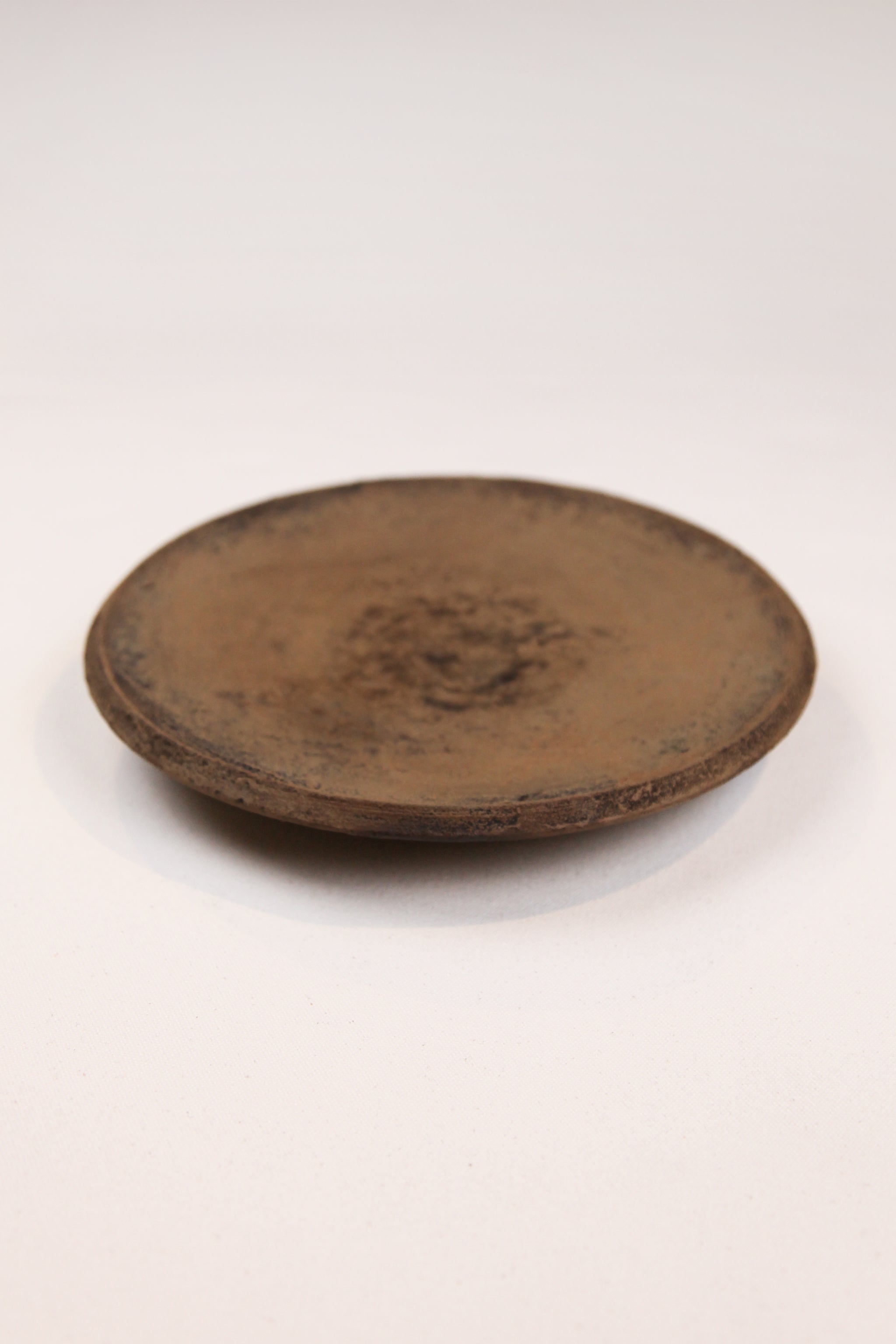 Small Urushi Platter on Pedestal - Sepia