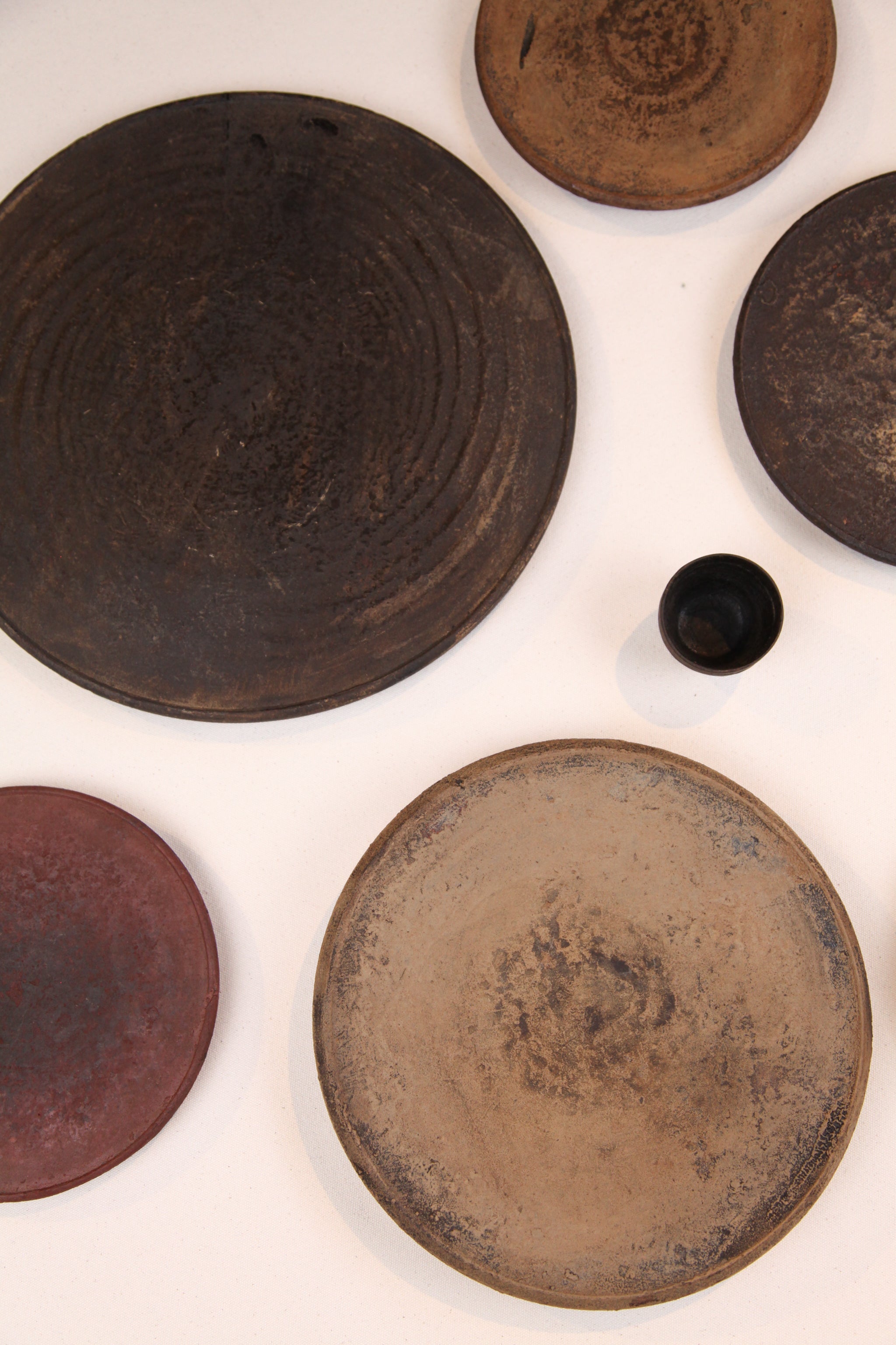Small Urushi Platter on Pedestal - Sepia