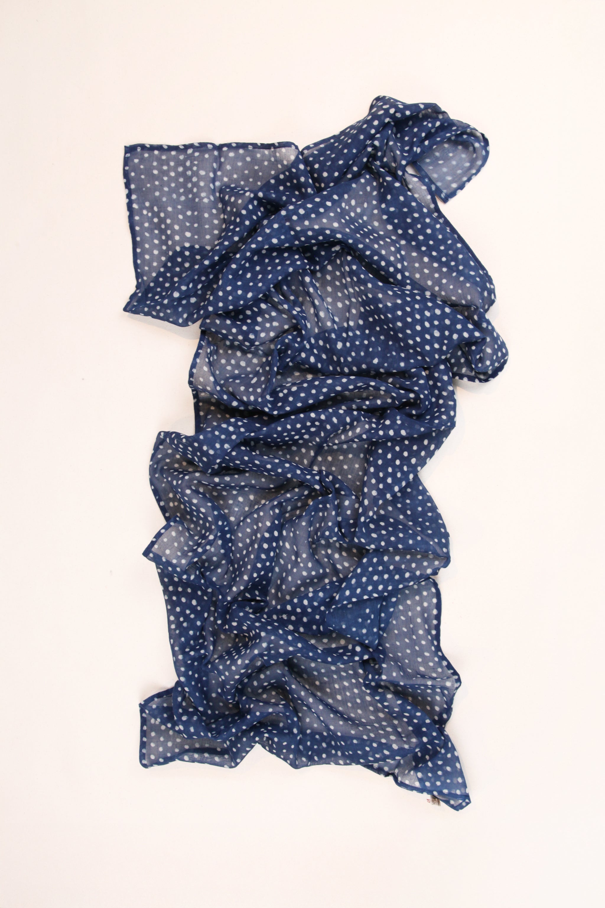 Lightweight Cotton Scarf with Dots