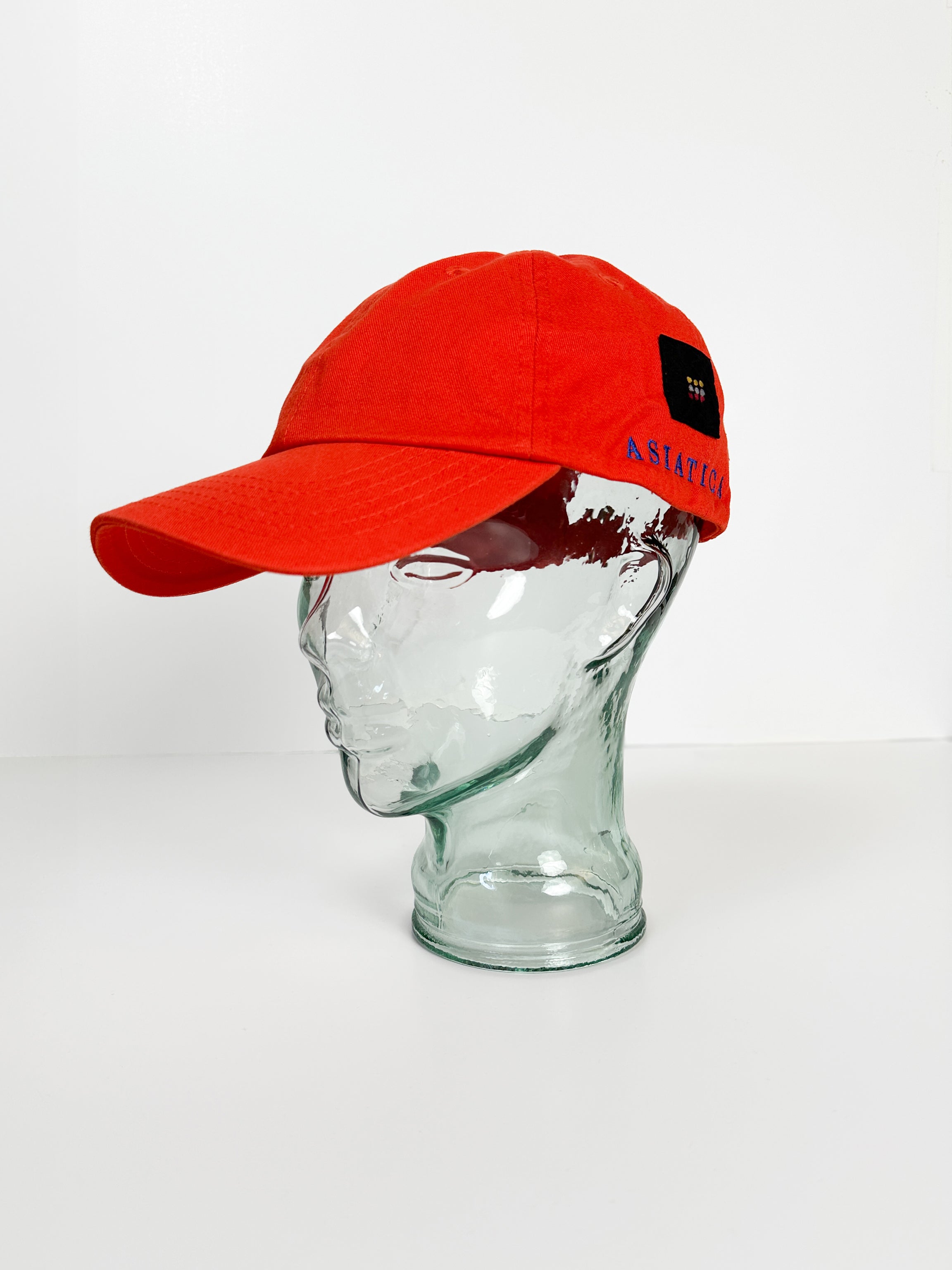 Orange Ballcap with Vintage Silk Patch