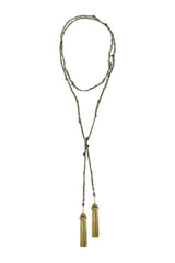 Long Gold Tassel Necklace