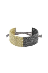 Duo Tone Woven Cuff Bracelet