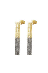 Duo Tone Fringe Earrings