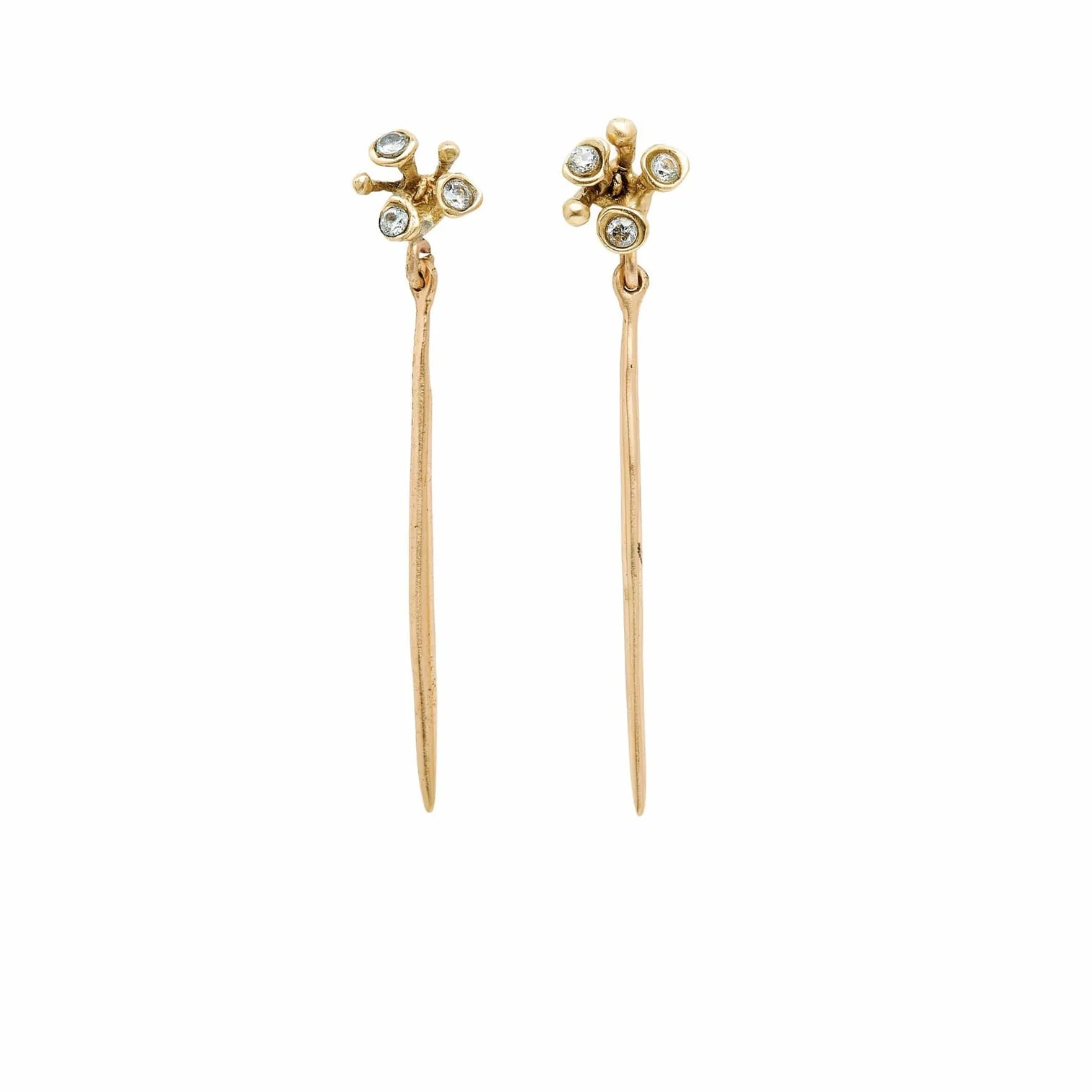 Blossom Bronze Needle Earrings