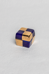 Porcelain Box in Gold and Blue