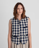 Japan Vest in Vintage Japanese Cotton Plaids SD