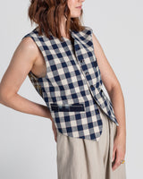 Japan Vest in Vintage Japanese Cotton Plaids SD