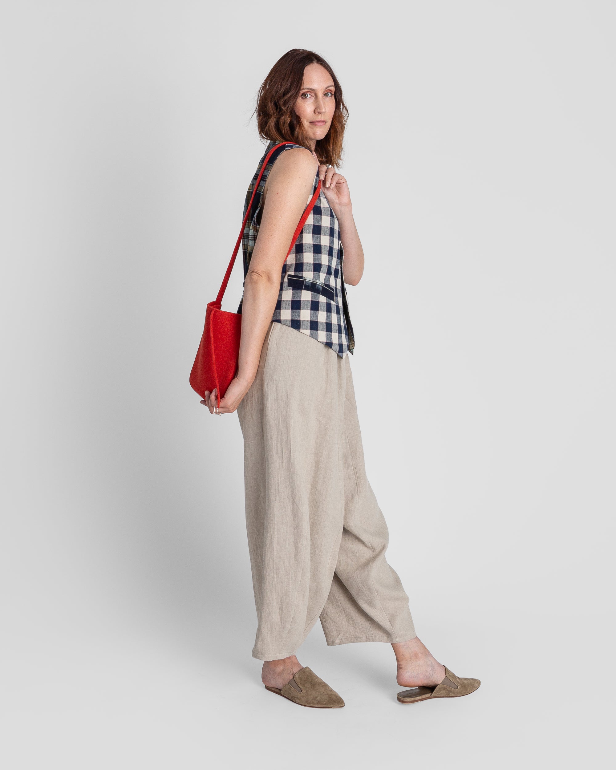 Japan Vest in Vintage Japanese Cotton Plaids SD
