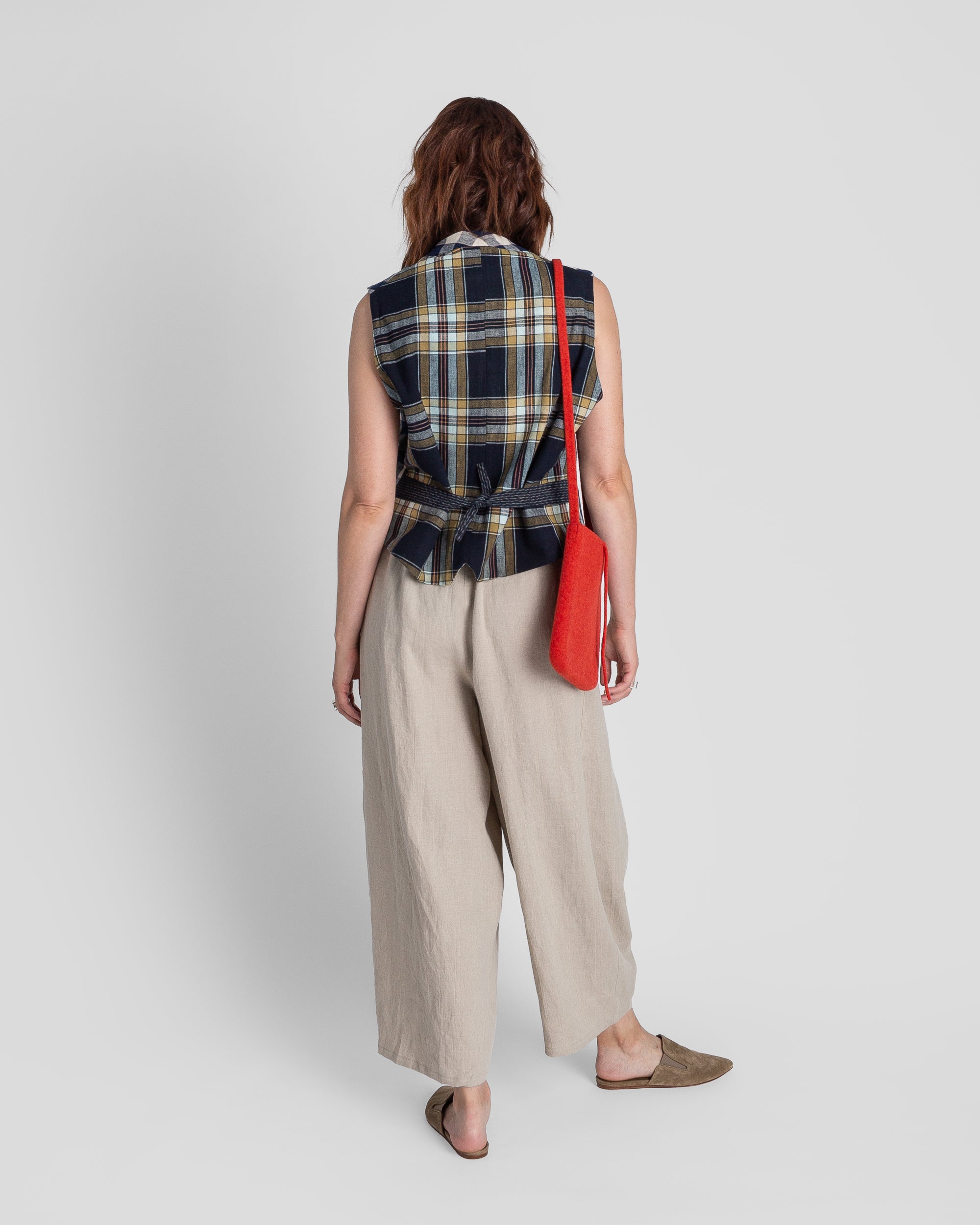 Japan Vest in Vintage Japanese Cotton Plaids SD