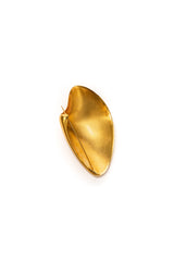Large Clam Brooch in Yellow Gold Plate