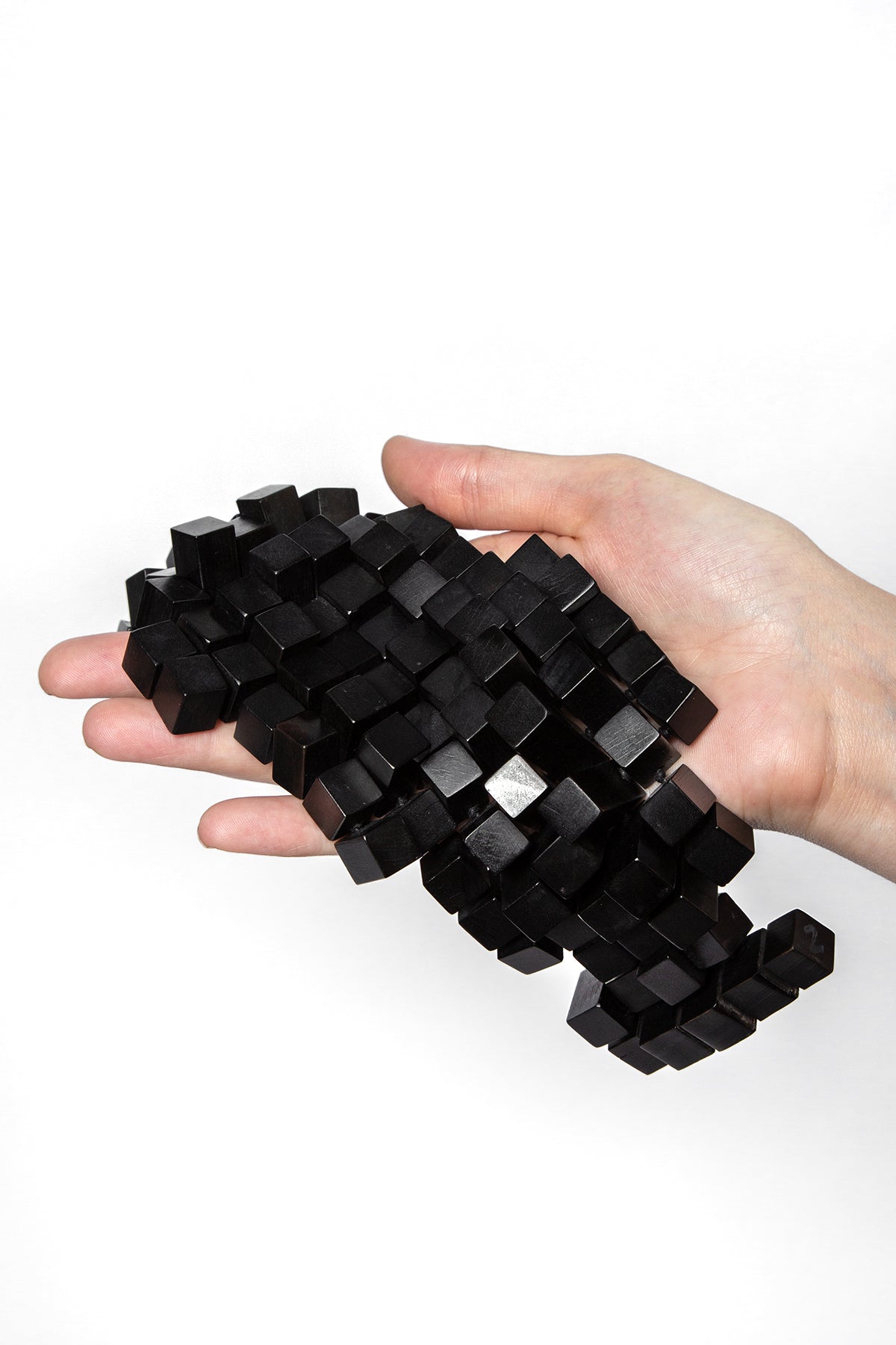 Ebony Stepped Cube Bracelet