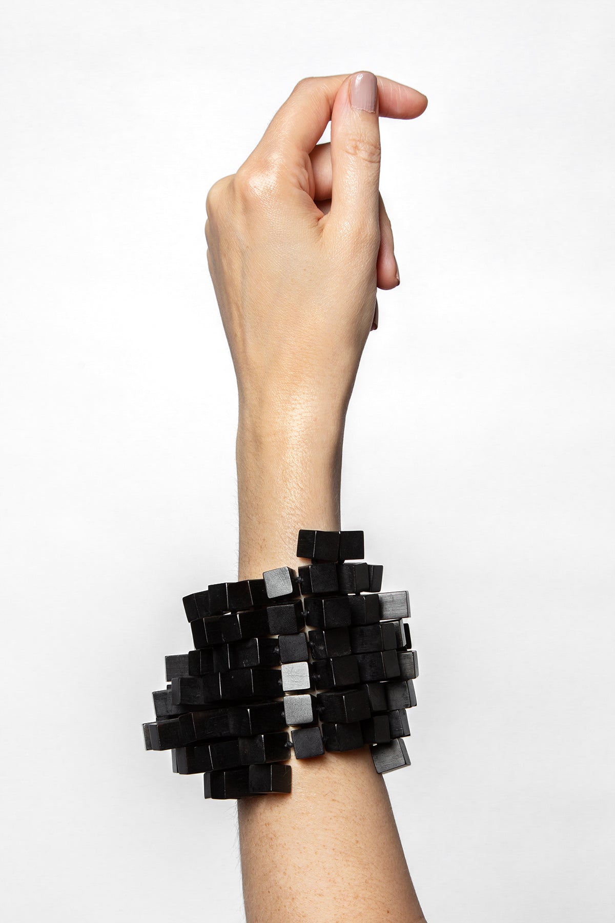 Ebony Stepped Cube Bracelet