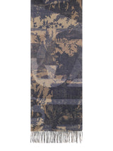 Narrow Scarf in Abstract Toile