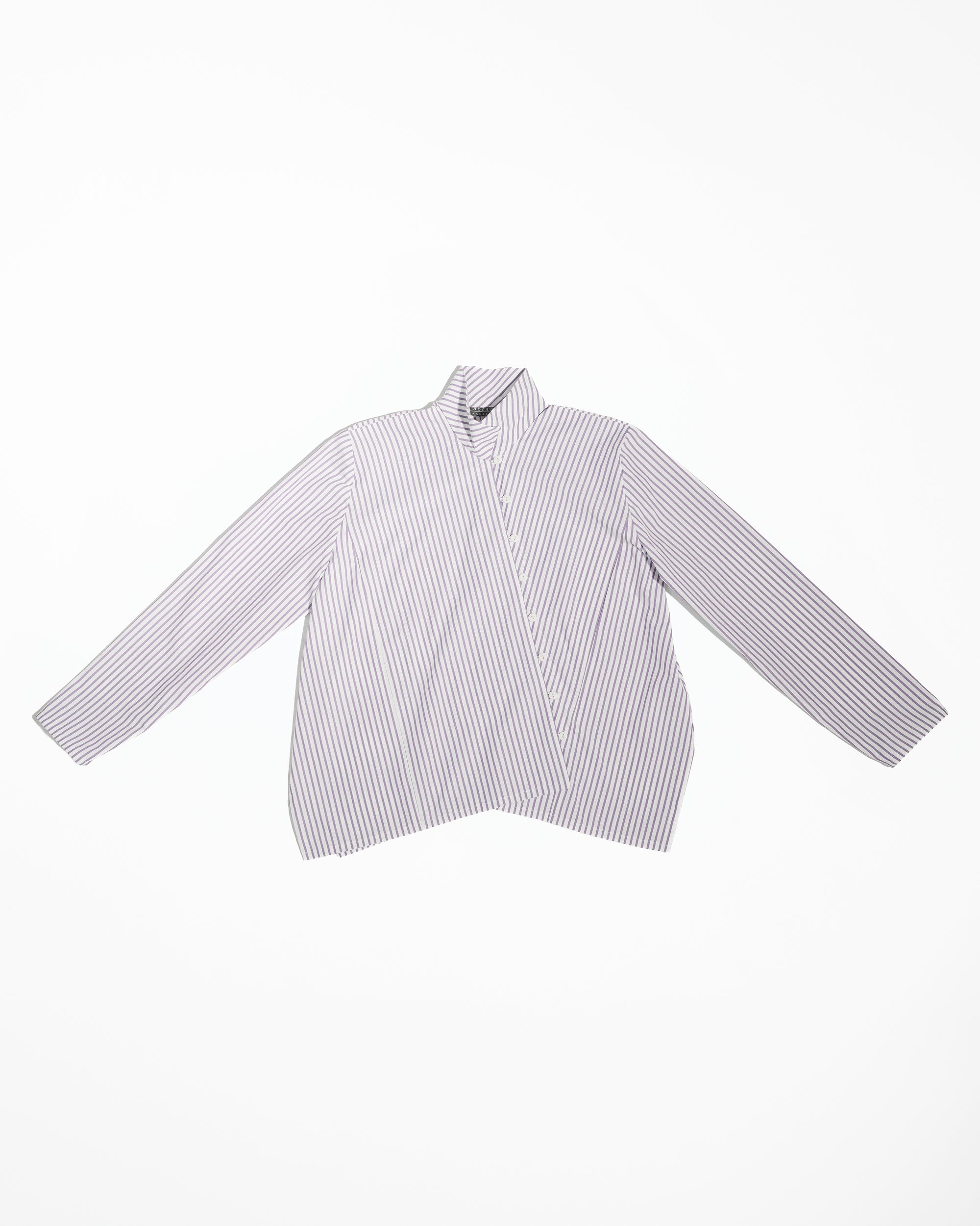 Points Shirt in Lavender Striped Cotton