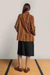 Vegas Jacket in Vintage Japanese Silk Stripe