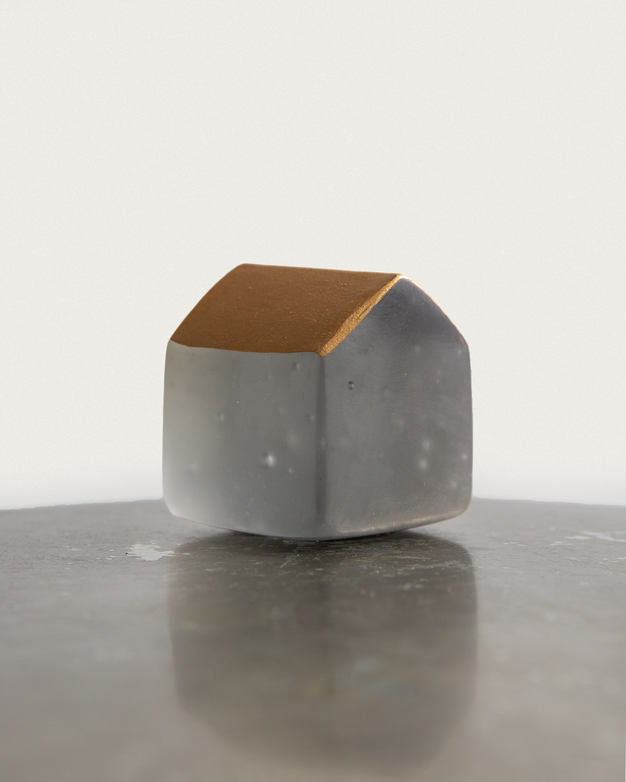 Smoky Gray Glass House - Medium #69